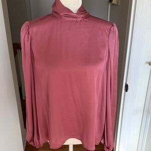 Zara Rose Silk Effect Blouse Sz. XL  Like New